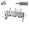 Xiyao Stainless Steel Multi-Compartment Seasoning Rack for Commercial Catering