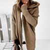 Mid-length All-match Cardigan Women Korean Fashion Loose Batwing Sleeve Sweaters Autumn  Loose Hooded Sweater Women's Jacket