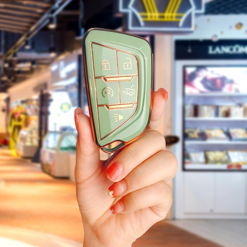 Cadillac Key Case Full Cover for CT5, CT4, CT6, XT5, XT4, XT6, ATSL - High-End Car Shell Buckle