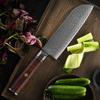 7 Inch Santoku Knife Damascus Steel Knife Rosewood Octagonal Handle Stainless Steel Chef's Knife