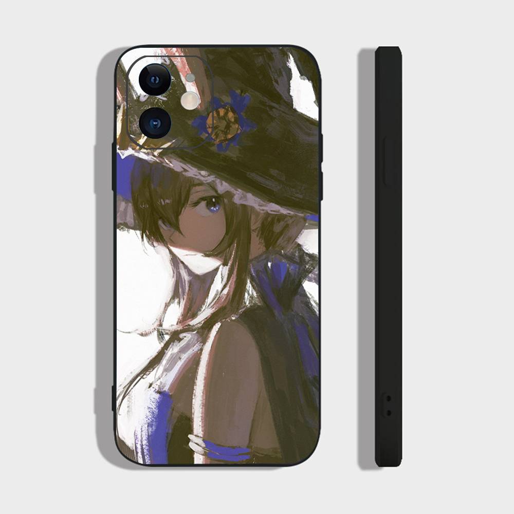 Анимированный персонаж игры Arknights Амия Чехол для телефона iPhone 17 Air 16 15 14 13 Pro Max 11 12 Черный силиконовый чехол