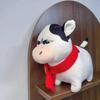 Amo Tlas Grassland Cow Plush Toy: Cute Abstract Expression Cow Doll & Scarf Set