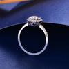 Moissanite Ring D Color VVS1 Excellent Cut Women Engagement Gift Lab Diamond Real 925 Solid Silver