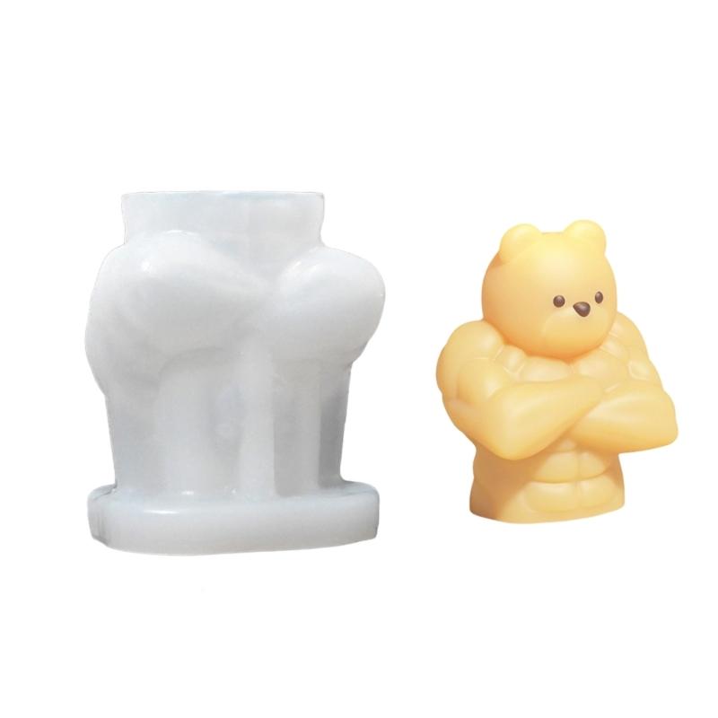 Nonstick Silicone Bear Mold for Crafting 3D Aromatherapies Candle Home Decoration Mould Unique Gift Making Mold