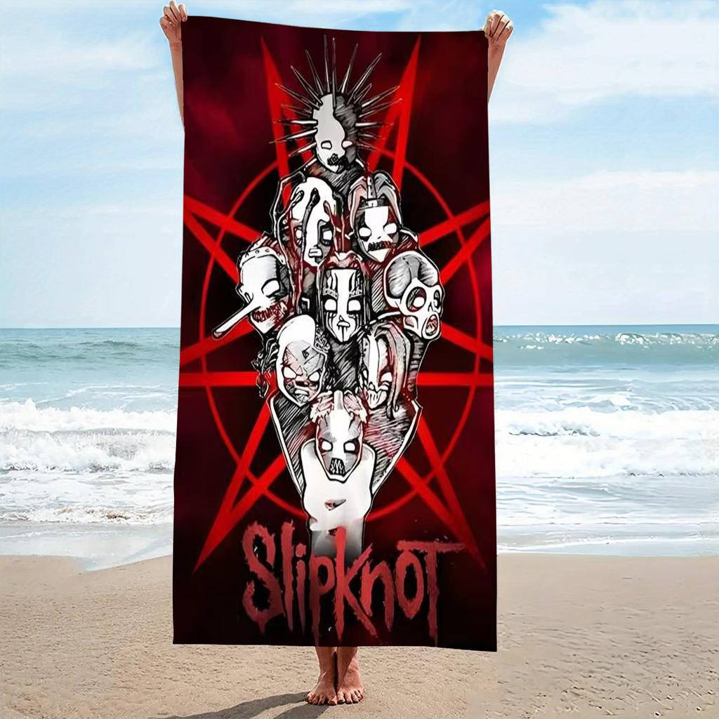 1 шт. S-Slipknot Группа Все Участники Маска Пляжное Полотенце Микрофибра Мягкое Быстросохнущее Хэви-Метал Рок Полотенце для Ванны Для Фанатов Плавание На Открытом Воздухе