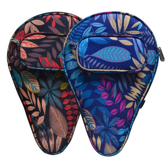 Сумка для настольной теннисной ракетки Изысканный узор Застежка-молния Защита от царапин Пыленепроницаемая с карманом Защитная сумка для пинг-понговой ракетки из ткани Оксфорд