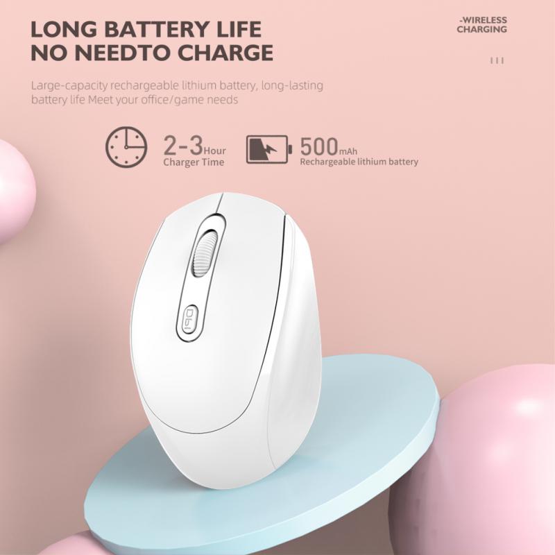 Портативная регулируемая беспроводная мышь 2,4 г, перезаряжаемая бесшумная мышь, перезаряжаемая мышь, офисные инструменты для геймеров, беспроводные игры