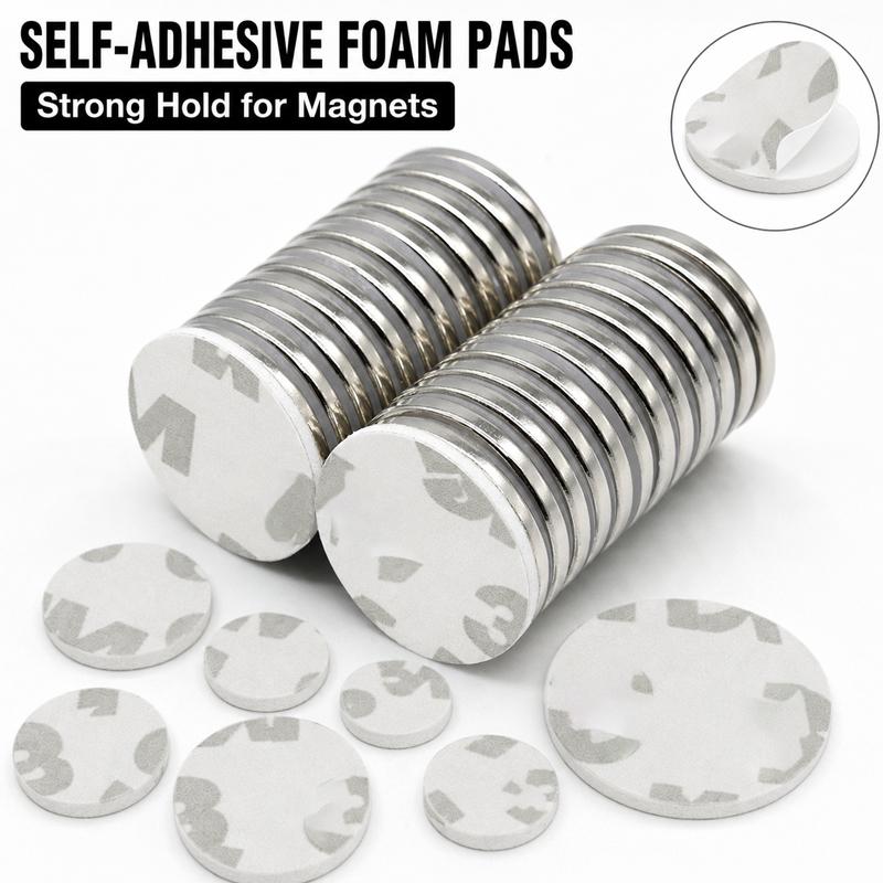 10/12/15/20mm Strong Magnets with Double Sided Adhesive Backing Round Permanent Powerful Neodymium Disc for Fridge Craft Sticker