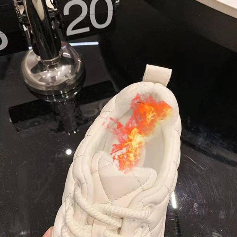 Autumn Winter Plush Warm Women's Cotton Shoes New Breathable Thick Sole Anti Slip Women's Vulcanized Shoes Sneakers