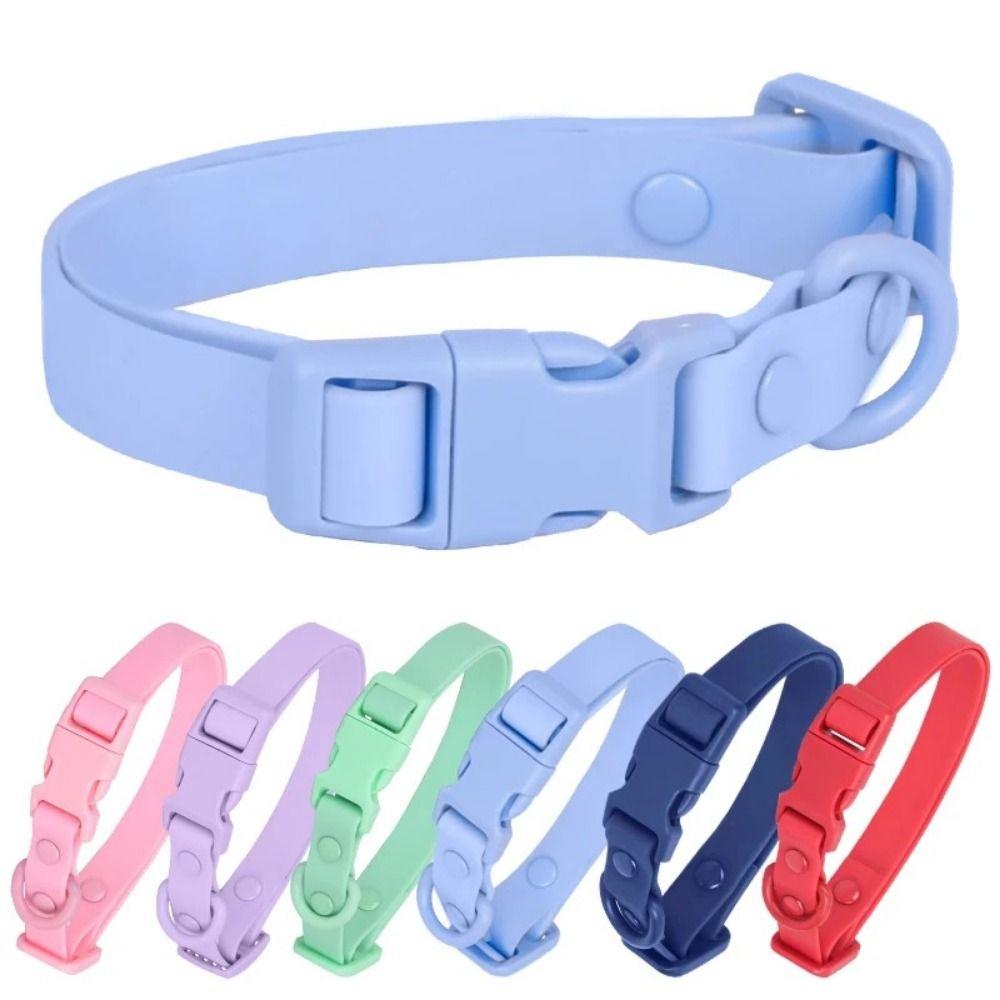 Elastic Webbing Pet Collar Adjustable Quick Release Buckle Waterproof Dog Collar Comfortable No Pull Safety Buckle Chain Outdoor