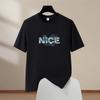 Nice Oversized Mens Cotton Short Sleeve T-Shirt Man Round Neck Casual Tee