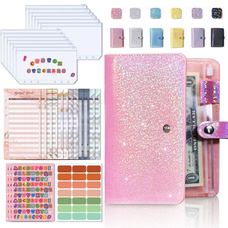 Звездное небо A6 Бюджетный переплет Планировщик бюджета Портативный легкий конверт для денег Органайзер для денег с