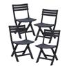 Folding Garden Set of Folding Easy To Folding Outdoor Black Chairs, Chairs, 4, Plastic, Chairs, Use, Chairs, Chairs, Foldable, Dining,