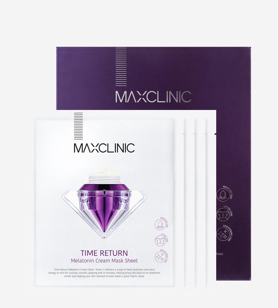 MAXCLINIC Time Return Маска-крем с мелатонином 28 г x 4 шт.