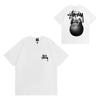 Mens Casual Short Sleeve Cotton T-Shirt With Letter Print Loose Fit Streetwear Style