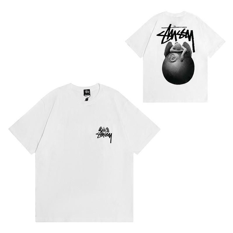Mens Casual Short Sleeve Cotton T-Shirt With Letter Print Loose Fit Streetwear Style