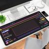 Futuristic Tech Control Panel Circuit Interface Table Mat Large Size For Student Laptop Daily Learning Game Card Pad
