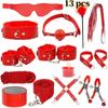 VaHppy SM BDSM Bondage Exquisite Sets 4colors Plush Leather Erotica Sex Toys for Couples Handcuffs Flirting