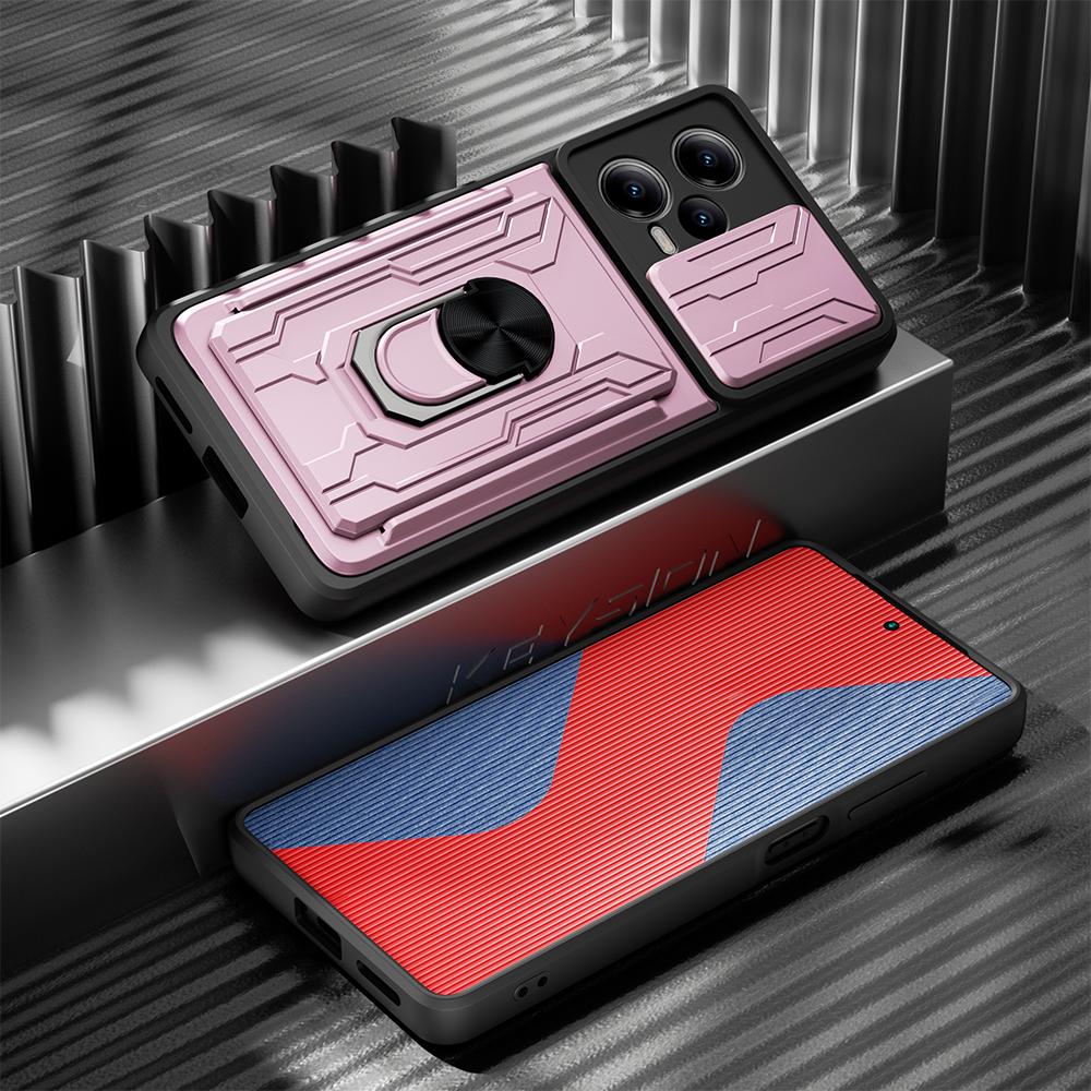 Противоударный бронированный жесткий чехол для Xiaomi POCO X5 Pro 5G F4 GT X4 NFC-кошелек, слот для карт, кольцо-подставка, защитная крышка для объектива камеры для POCO F5 Pro M5S