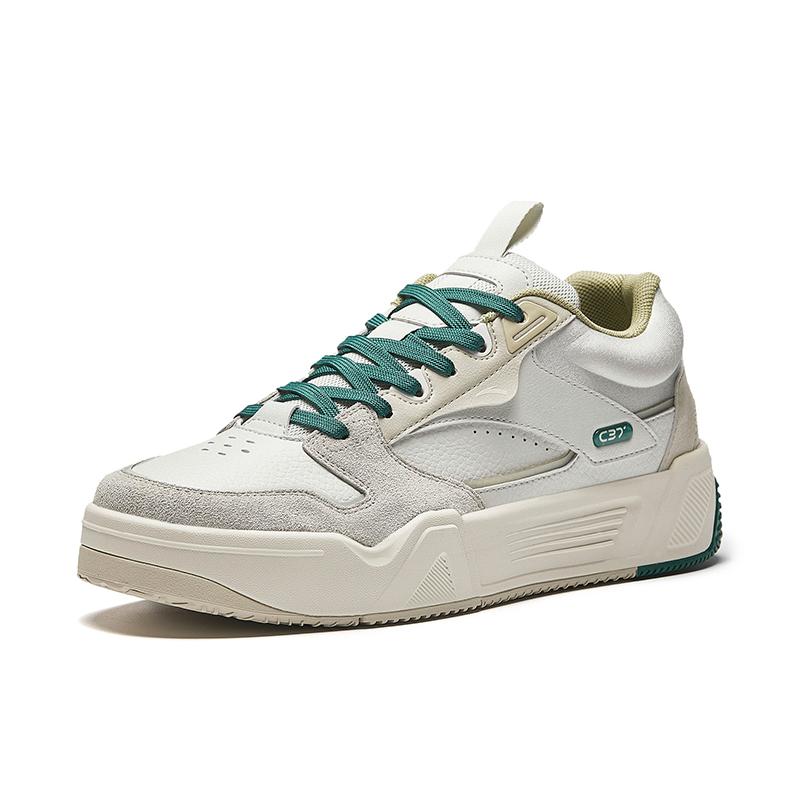 Anta C37 Series Trendy Casual Slip Non-Slip Durable Low Top Skate Shoes Men Sneakers Gray Green 912448081-1