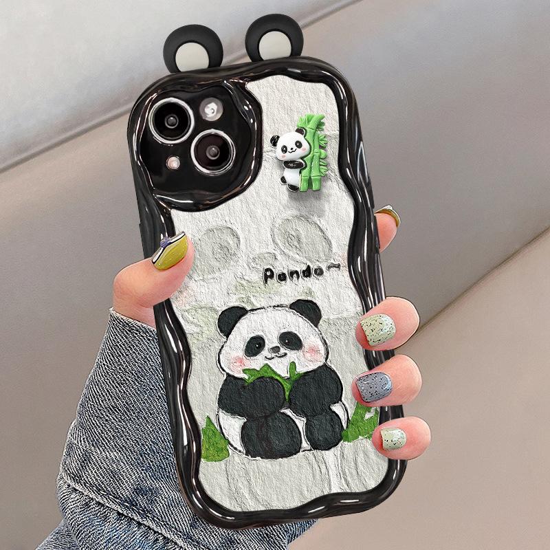 Подходит для Apple 14promax Чехол для мобильного телефона iPhone 13 Cute Bamboo Panda 12mini Силиконовый мягкий чехол с защитой от падения
