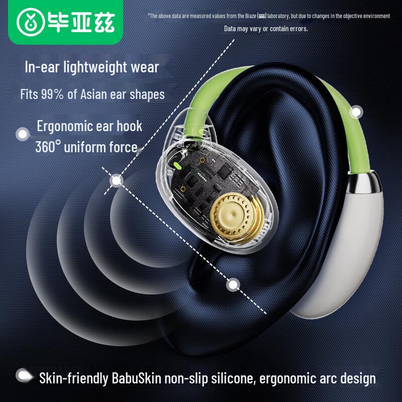 BIAZE D78 Беспроводные Bluetooth-наушники для спорта с открытым ухом и креплением за ухо