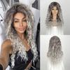 Synthetic Curly Hair White Wigs for Women Natural Fluffy Water Wave Hairstyle Cosplay Halloween Party Heat Resistant