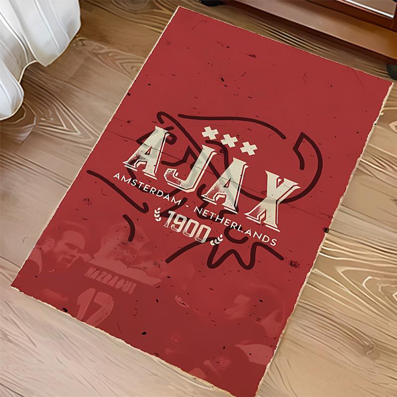1pc AFC Ajax Print Area Rug - Soft,Washable Non-Slip Indoor Mat for Office Chairs,Living Room,Home Office Decorative Rug