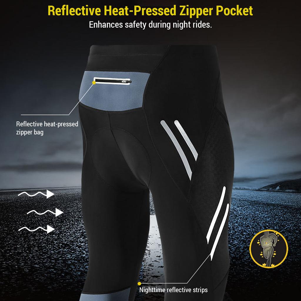 Riding Pants Men"s Mountain Bike Pants with 3D Silicone Cushion Reflective Breathable Gradient