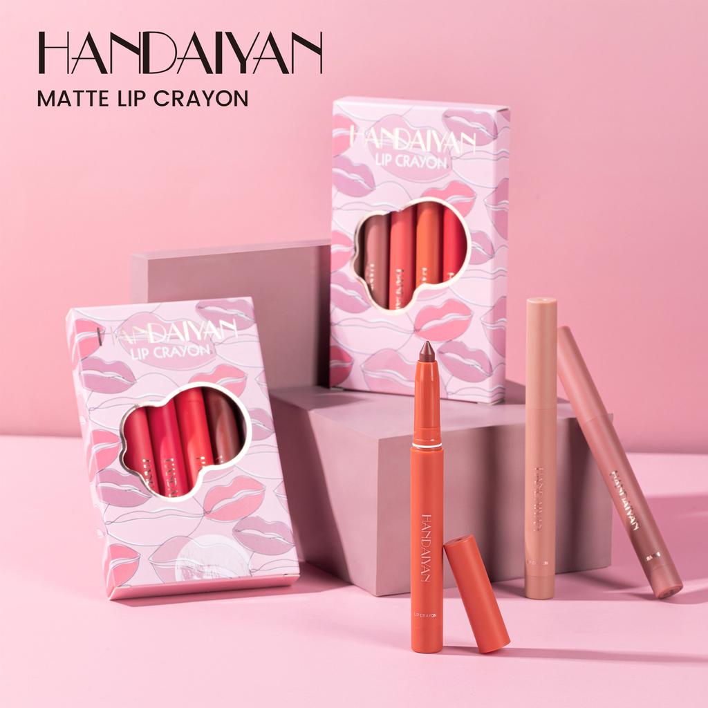 HANDAIYAN 6-color Lip Liner Set Rotary Can Be Cut Dual-use Not Easy To Fade Lipstick Pen
