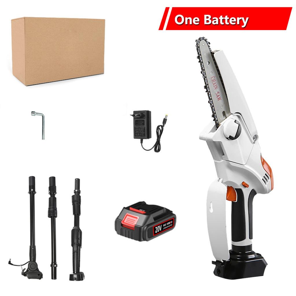 18V 6 Inch Telescoping Pole Cordless Rechargeable High Branch Saw Garden Tree Pruning Tool Electric Chainsaw