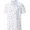 Mattr All Over Print Breathable Straight Fit Polo Shirt Men Tops White 532980-01