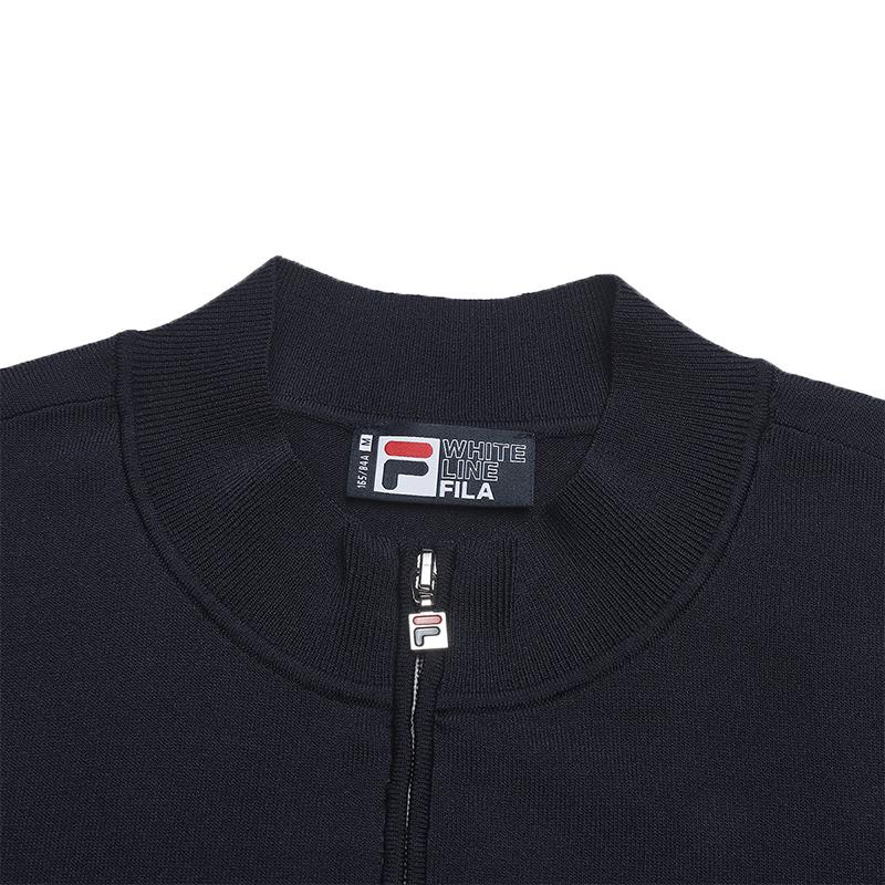 Fila Наследие Минималистичный Классический Модный Трендовый Ретро Повседневный Универсальный Удобный Вязаный Топ с Полумолнией и Коротким Рукавом Женские топы F51W628401FNV