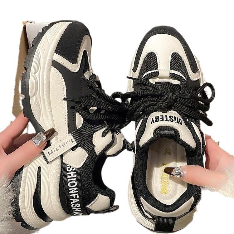 Туфли на платформе Dad Shoes, женская новая весенне-летняя супер-огненная универсальная повседневная спортивная обувь в тон цветам