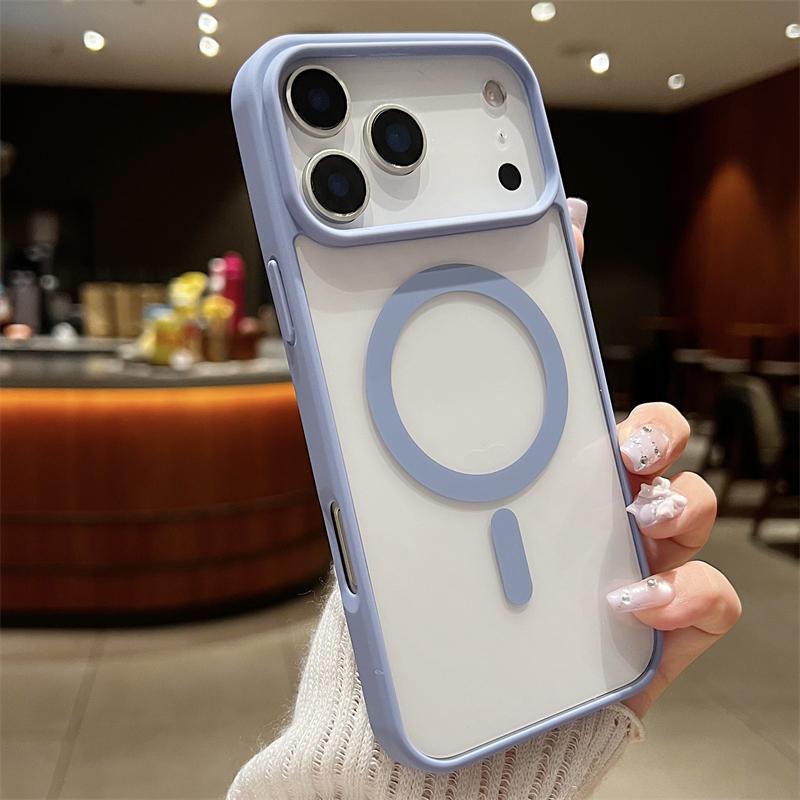 Роскошный противоударный чехол с магнитной фиксацией для iPhone 17 Air 16 15 14 Plus 13 12 11 Pro Max для беспроводной зарядки MagSafe Чехол-накладка