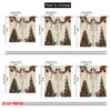 2pcs,2D plane printing Curtain Fabric Christmas Decorations Holiday Festive (4) Versatile Durable Polyester (without rod) Gifts