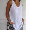 2025 лето новый повседневный свободный большой размер круглый вырез без рукавов жилет женский