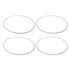 4PCS 16 Inch Wheel Rim Protector Anti Scratch Self Adhesive Aluminum Alloy Metal Wheel Edges Trim Protector Ring Silver