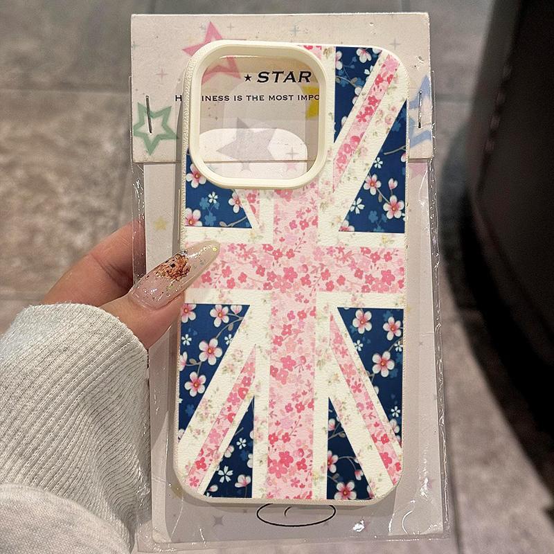 Чехол для телефона с цветочным узором и узором из кожи личи для IPhone 17 13 Pro Max 11 12 16 Plus 15 14 17E 16E Прозрачная крышка