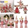 1pcs Christmas Elk Decorations Retractable Large Standing Reindeer Plush Doll Toys  Christmas Tree Decor Table Ornament