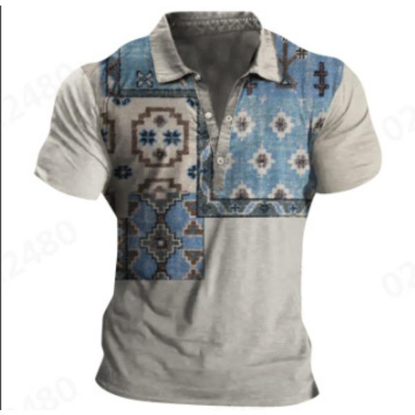 Мужская рубашка поло с коротким рукавом Independent Station, повседневная рубашка с лацканами и 3D-цифровой печатью