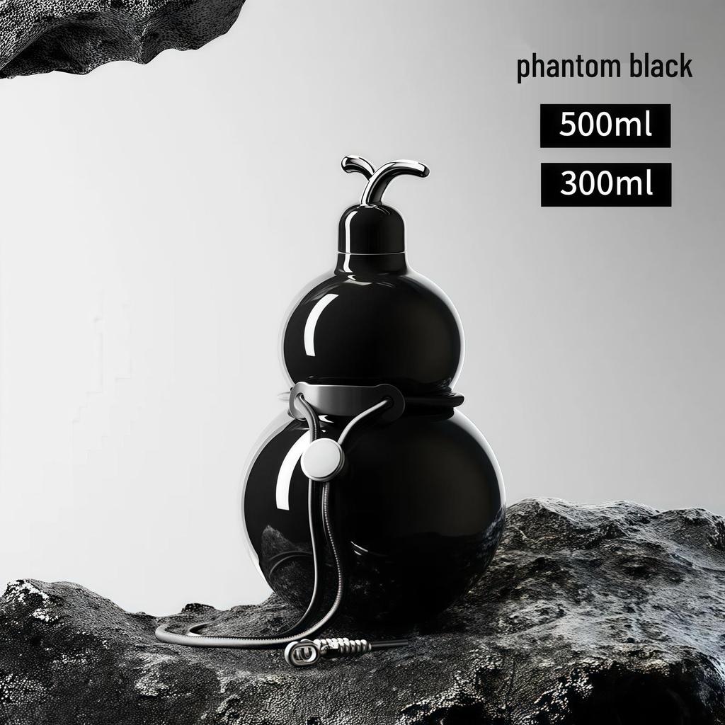 High-End Gourd Thermos: 316 Stainless Steel, Portable, Large Capacity, Unisex, Luxurious Design