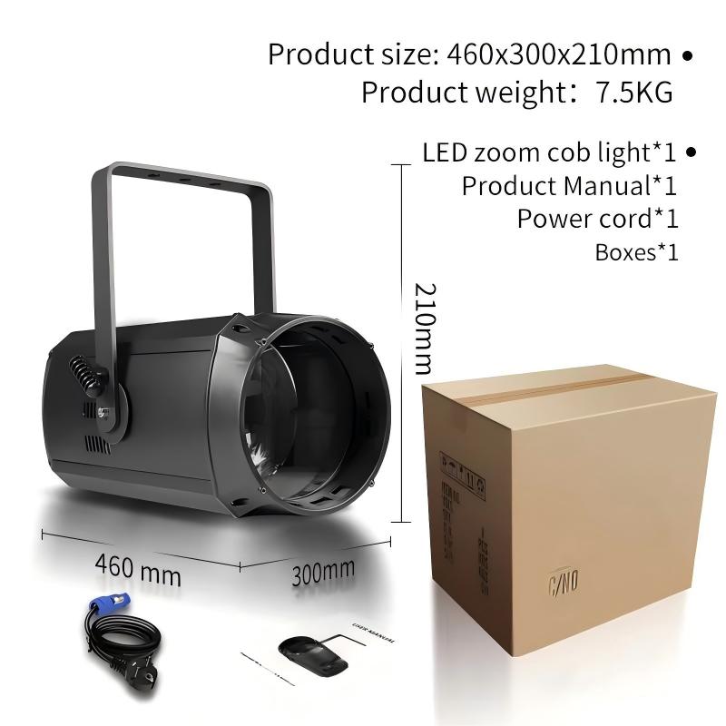 300w zoom COB Cool+Warm White LED Zoom Par COB Lighting For Party Nightclub Church Wedding Light.