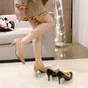 Fashion Single Shoes Women's Spring 2025 New Thin Heels Pointed Sexy High Heels Light Mouth Super High Heel Solid Color