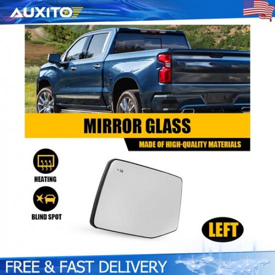 Driver Passenger Heated with Blind Spot Mirror Glass for Silverado Sierra 1/2X