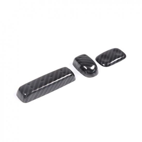 Carbon fiber ABS Seat Adjustment Button Trim Cover For Honda Pilot 2016-22