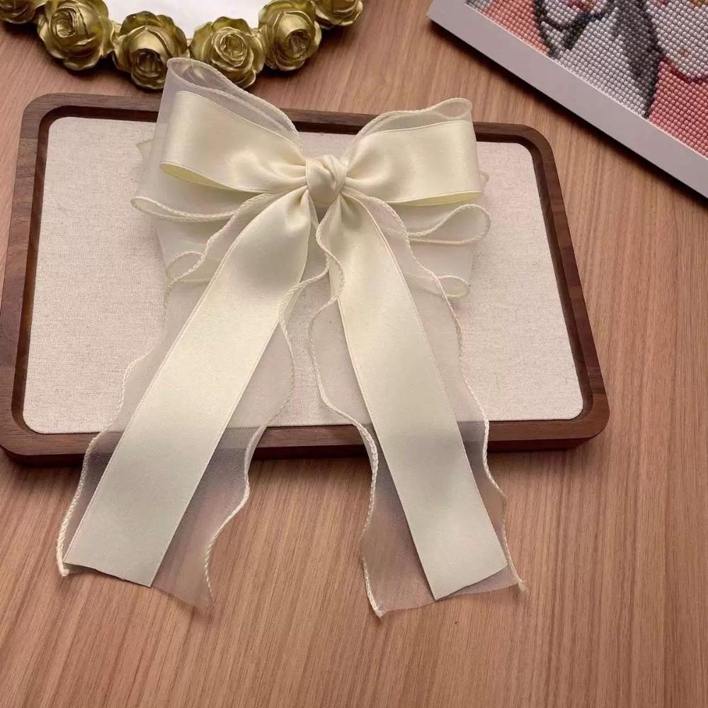 Soft Mesh Bow Hair Clip Large Bow Hair Barrettes New Sweet Headband Women Fashion