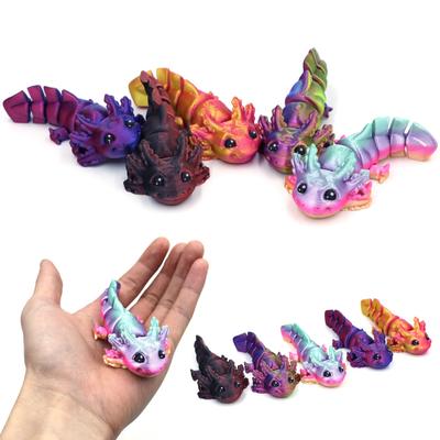 Шарнирная игрушка-аксолотль - 3D-печатная улыбающаяся модель