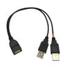 Высокоскоростной USB2.0 Y-разветвитель USB-кабель-разветвитель для одновременной зарядки и синхронизации данных с прочным проводом 28AWG