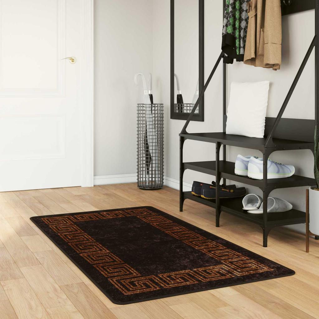 MARSA Runner Rug Black 80 x 100 cm Polyester and PVC